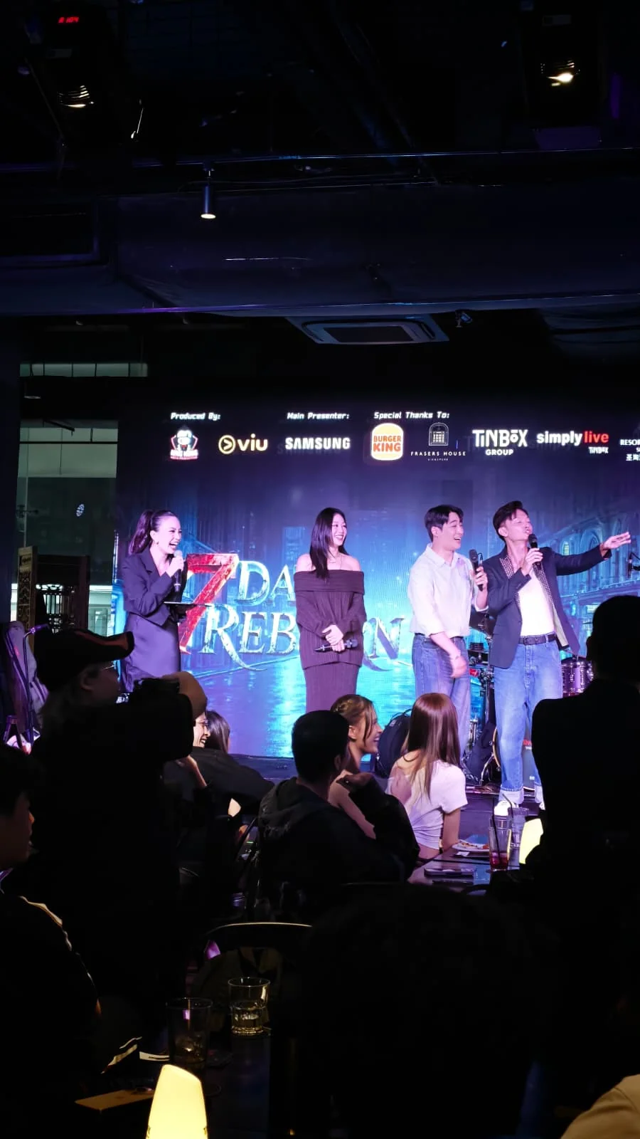 Fiona Loh hosting a live entertainment event