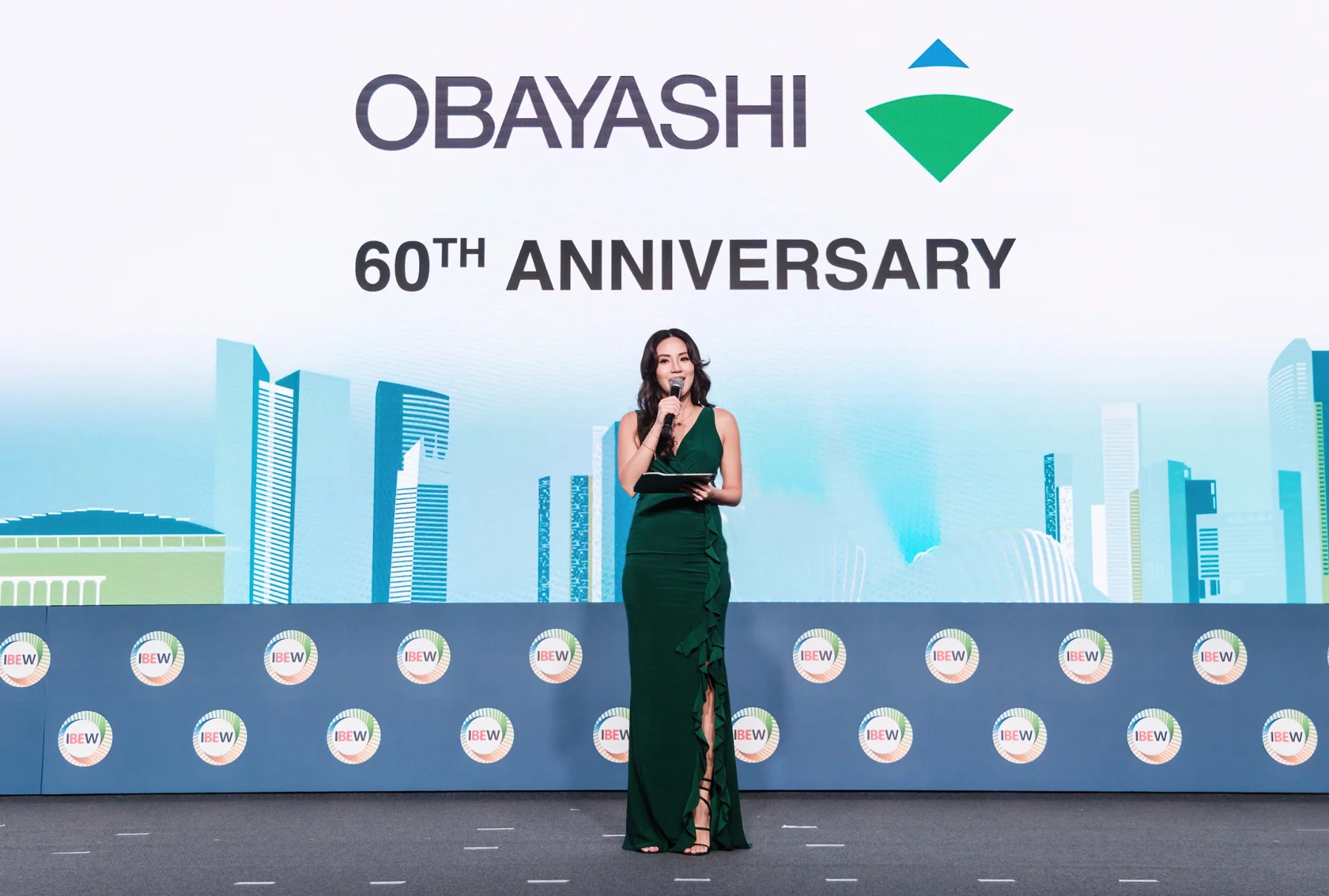 Fiona Loh hosting Obayashi 60th Anniversary